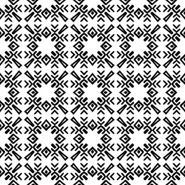Siyah ve beyaz Dikişsiz etnik desen. Kabile. Vintage, Grunge, soyut kabile arka plan kağıt ambalaj yüzey tasarımı, tekstil, duvar kağıdı için yüzey dokuları,