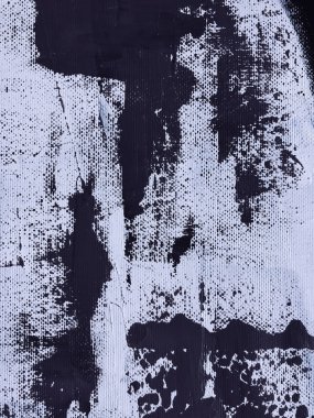 Siyah ve beyaz çizilmiş akrilik boya ver. Soyut sanat arka plan. Tuval üzerine akrilik boya. Sanat parçası. Boya darbeleri. Modern sanat. Çağdaş sanat.