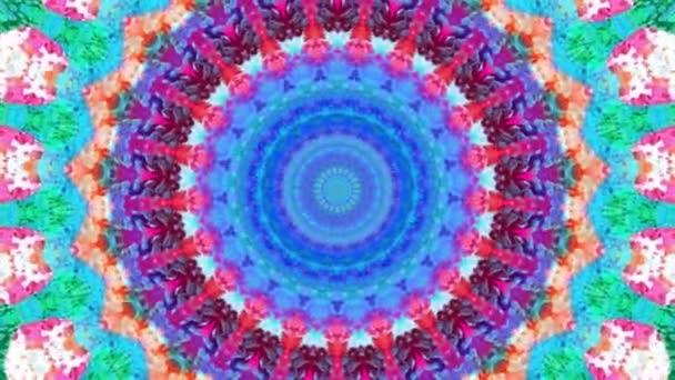 Schöne Original Art Therapie Bewegt Mandala Nahtlose Schleifenpsychotherapie Geometrische Muster — Stockvideo