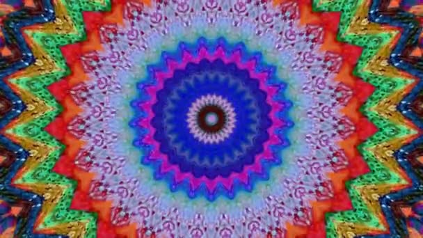 Krásná Original Art Terapie Pohybující Mandala Bezproblémová Smyčková Psychoterapie Geometrické — Stock video