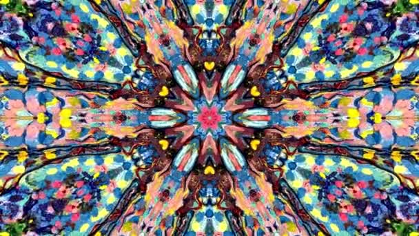 Krásná Original Art Terapie Pohybující Mandala Bezproblémová Smyčková Psychoterapie Geometrické — Stock video