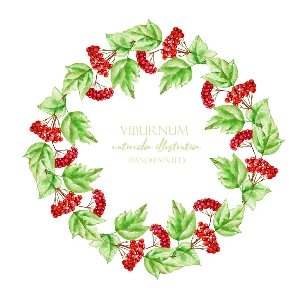 Suluboya kartopu dalları çelenk, çerçeve kenarlığı, el boyalı beyaz bir arka plan üzerinde