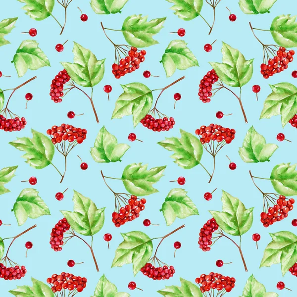 Suluboya kartopu dalları seamless modeli, el boyalı mavi bir arka plan üzerinde