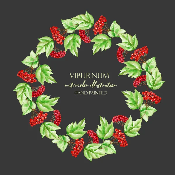 Suluboya kartopu dalları çelenk, çerçeve kenarlığı, el boyalı karanlık bir arka plan üzerinde