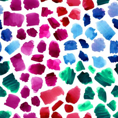 Sulu boya renkli soyut vuruş seamless modeli