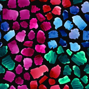 Sulu boya renkli soyut vuruş seamless modeli