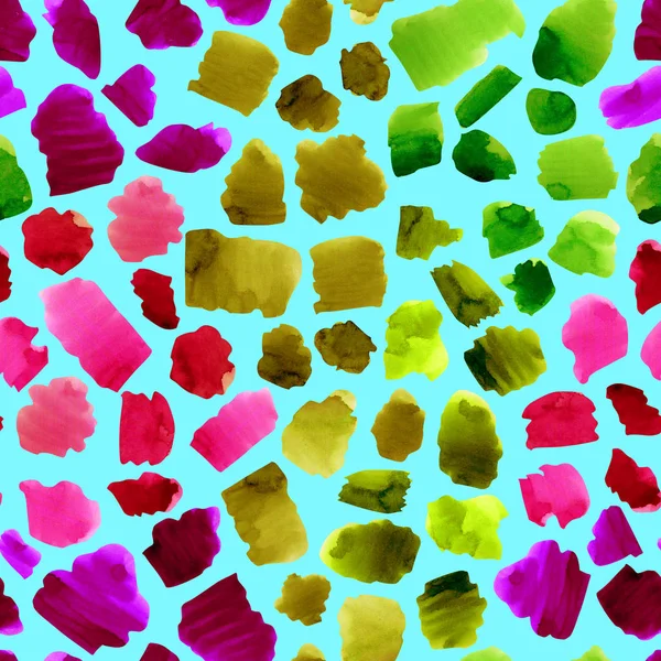 Acuarela coloridos trazos abstractos patrón sin costuras —  Fotos de Stock