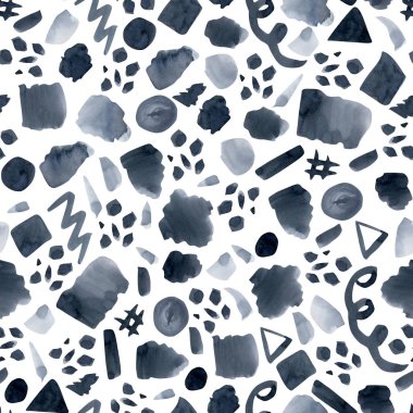 Sulu boya çivit soyut Dikişsiz desen şekilleri