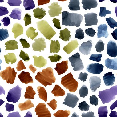 Sulu boya renkli soyut vuruş seamless modeli