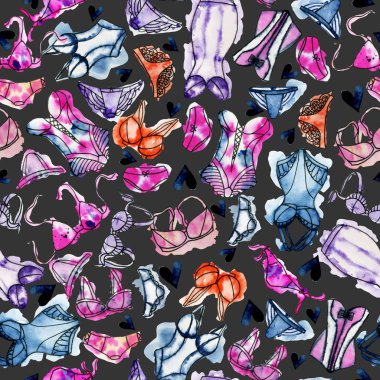 Sulu boya iç çamaşırı ile Seamless modeli