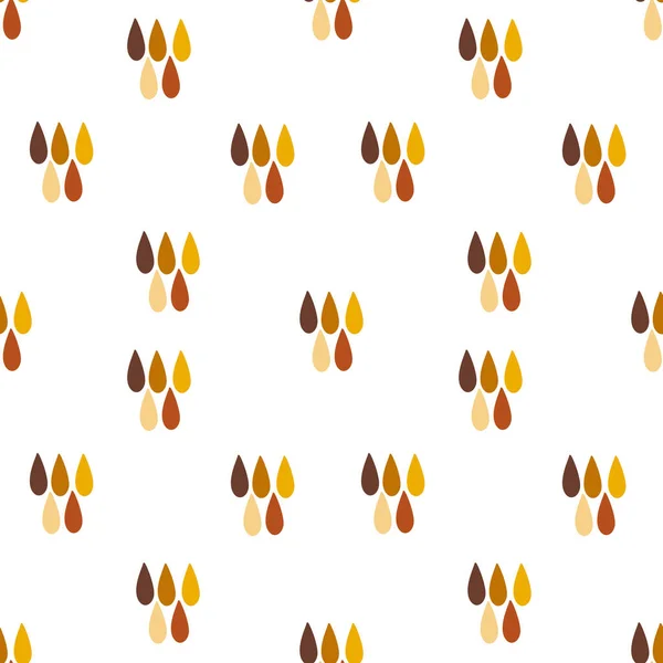Modello Senza Cuciture Gocce Pioggia Disegnate Mano Miele Colori Giallo — Vettoriale Stock