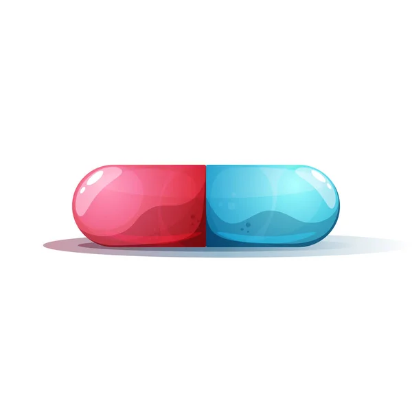 Cartoon pill illustration. Мбаппе и синие . — стоковый вектор
