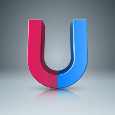 Mıknatıs gerçekçi simgesi. İş Infographic.