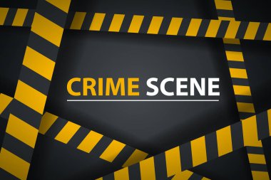 Suç şerit şablonu. Dikkat, dur, polis hattı, olay yeri.