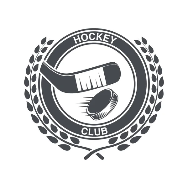 Vintage hockey icon in the old style. — Stock Vector