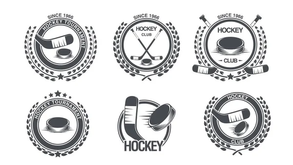 Set hokey simgesi. Eski stil logosu.