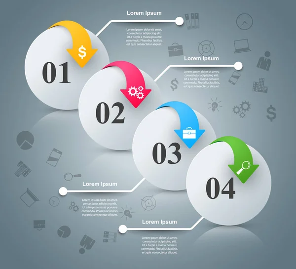 Negocios Infografías estilo origami Ilustración vectorial . — Archivo Imágenes Vectoriales