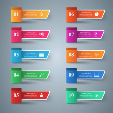 Kağıt kitap - iş Infographic. 