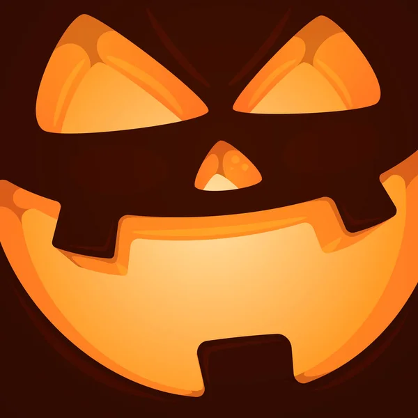 Horror-Gesicht, Pampkin-Halloween-Illustration. — Stockvektor