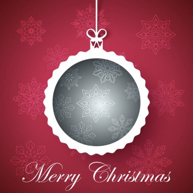 Mutlu yeni yıl top - kış illüstrasyon.