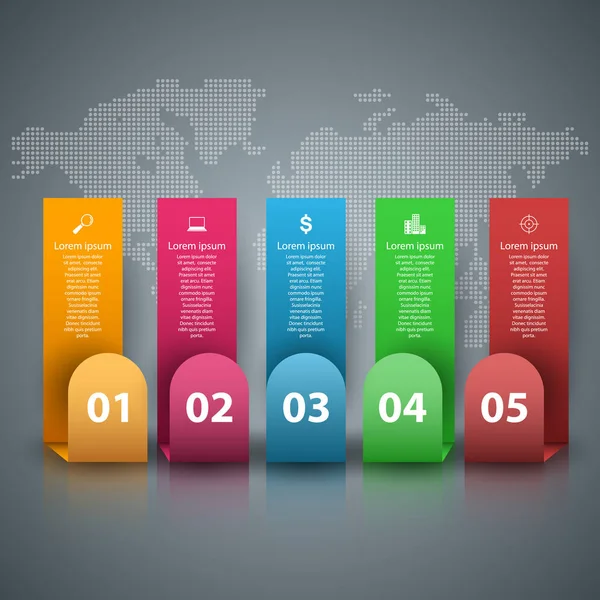 Business Infographies origami style Illustration vectorielle . — Image vectorielle