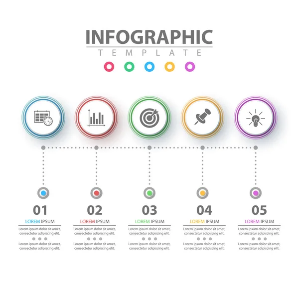 İş Infographic. Kağıt origami şablonu.