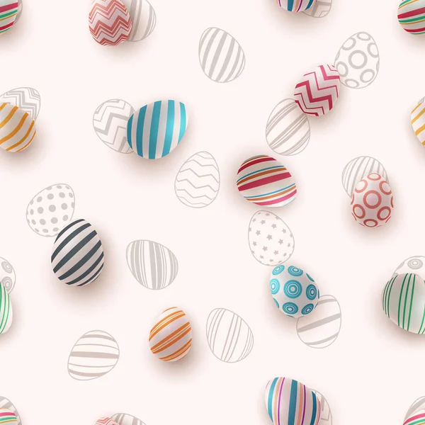 Joyeuse Pâques - motif d'œufs sans couture — Image vectorielle