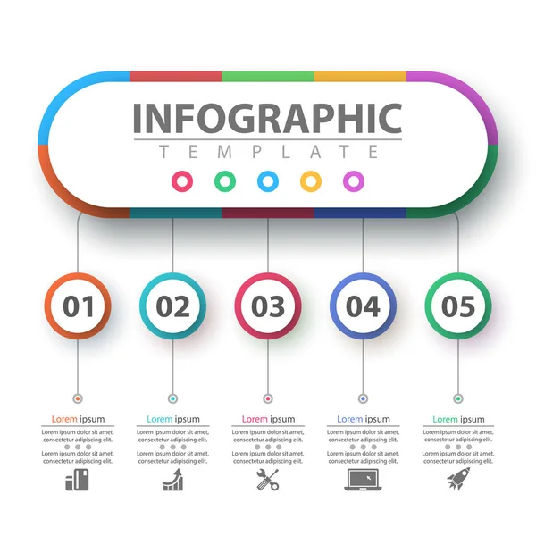 Business infographic. Paper origami template. — Stock Vector