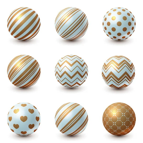 Doku ball - gerçekçi Icon set. — Stok Vektör