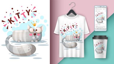 Çılgın prenses kedi - fikrin için mockup