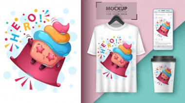 Kahraman pasta - fikrin için mockup