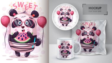 Karpuz panda - fikrin için mockup