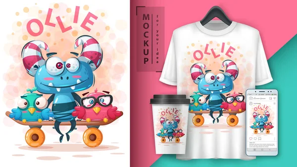Canavar arkadaşlar ayarlayın - fikriniz için mockup