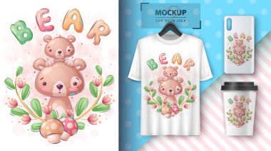 Yaprak posteri ve pazarlamada ayı.