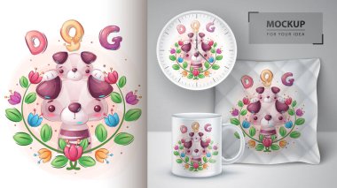 Şirin köpek. Poster ve pazarlama..