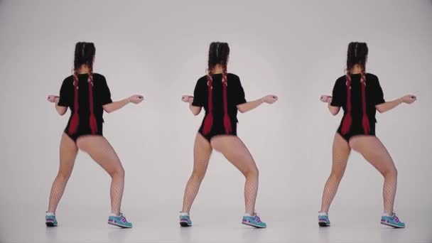 Kızlar Twerk Dans Dansçı Çizme — Stok video