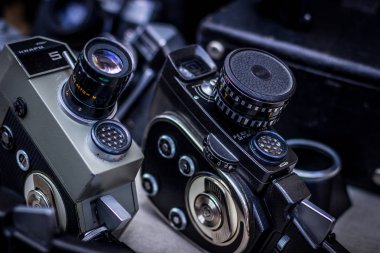 eski Vintage Sovyet fotoğraf ve video kamera