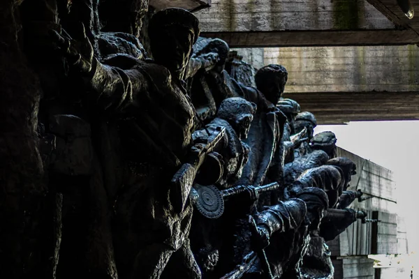 Kijów, ojczyzna. Pomnik zwycięstwa żołnierzy radzieckich w II wojnie światowej. — Zdjęcie stockowe