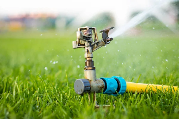 Garden Grass Watering Smart Garden Activated Full Automatic Sprinkler Irrigation — Stock Photo, Image