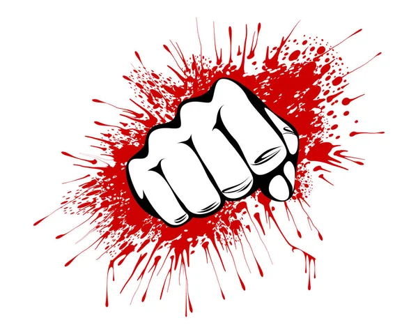 Bir yumruk Anahat vektör çizim