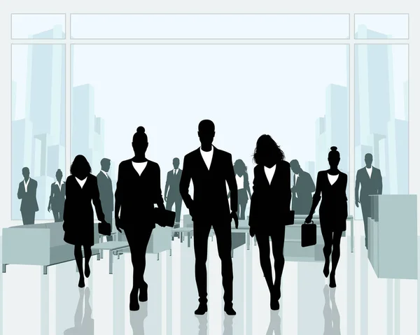 Ofiste iş adamları vektör çizim