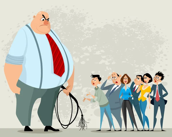 Patron kırbaç ve astlarının vektör çizim