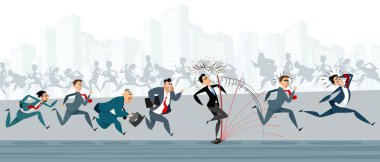 Aynı hataları yapmaktan işadamları vektör çizim