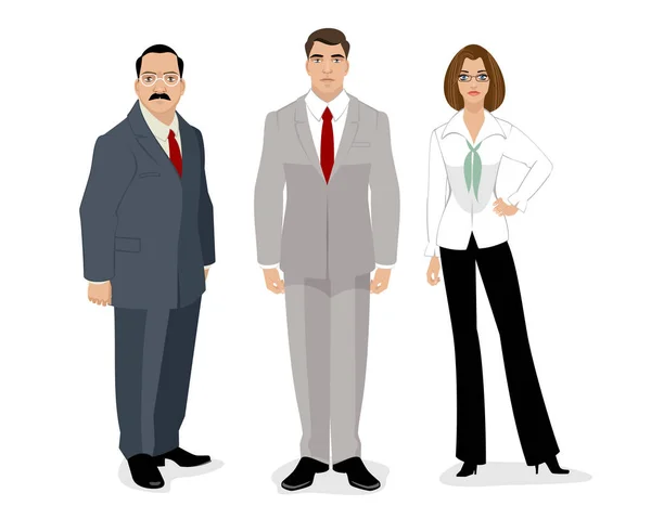 Retrato de três pessoas — Vetor de Stock