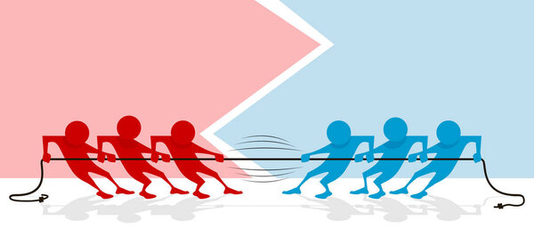 Абстрактное перетягивание каната
