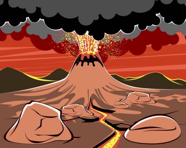 Volkan patlaması görüntü