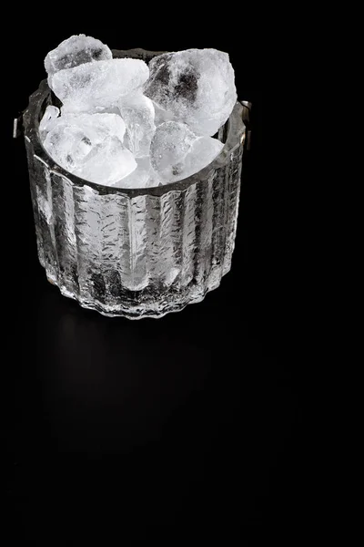 Crystal Bucket Ice Dark Background — Stock Photo, Image