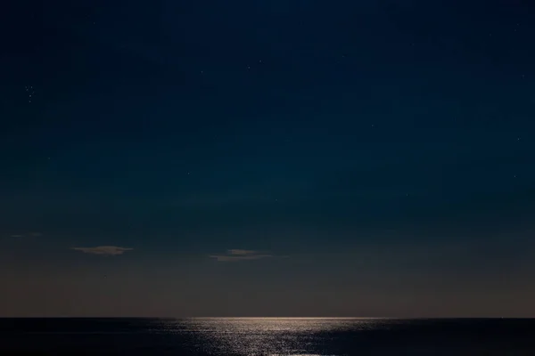 Night Sky Smooth Sea — Stock Photo, Image