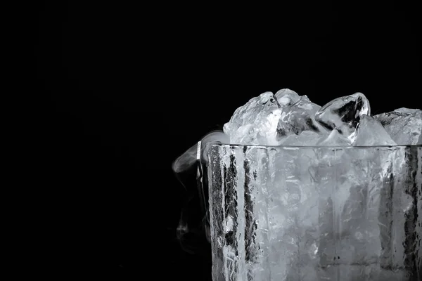 Crystal Bucket Ice Dark Background — Stock Photo, Image