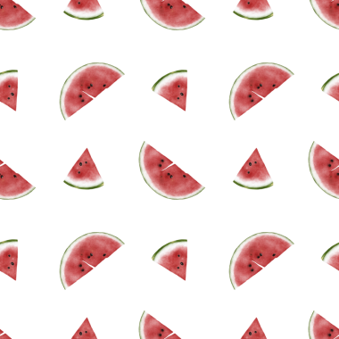 Karpuz dilimleriyle kusursuz desen. Sulu suluboya tasarımı, yaz ürünleri, giysi, ambalaj ve mutfak tekstili için mükemmel..